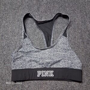 PINK by Victoria Secret Ultimate Unlined Sports Bra Size XS Gray Racerback